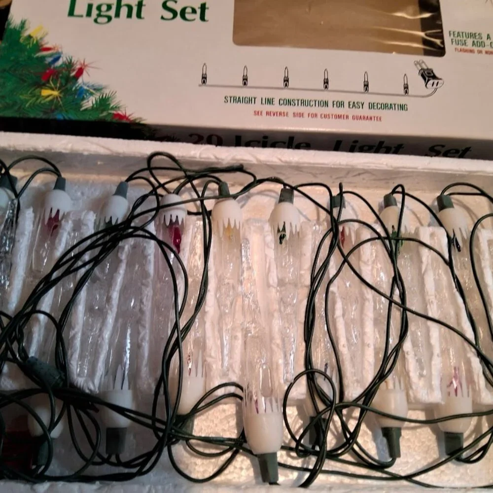 20 Icicle lights Vintage , 2 boxes